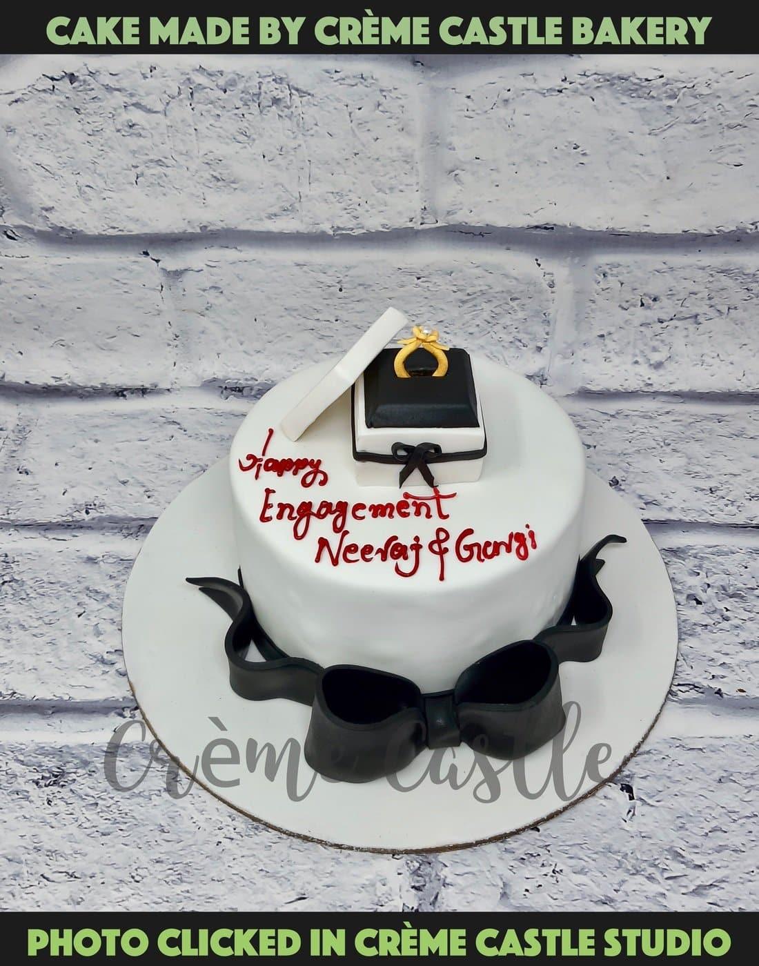 Ring Box Cake. Wedding Cake. Engagement Cake. Noida Gurgaon