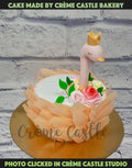 Swan theme Floral Cake