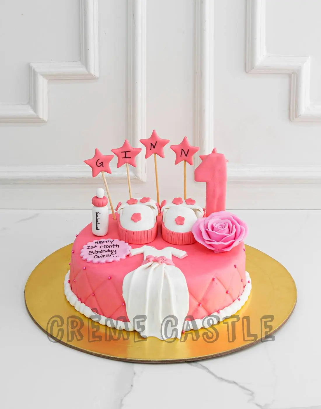 Baby Girl toddler cake - Creme Castle