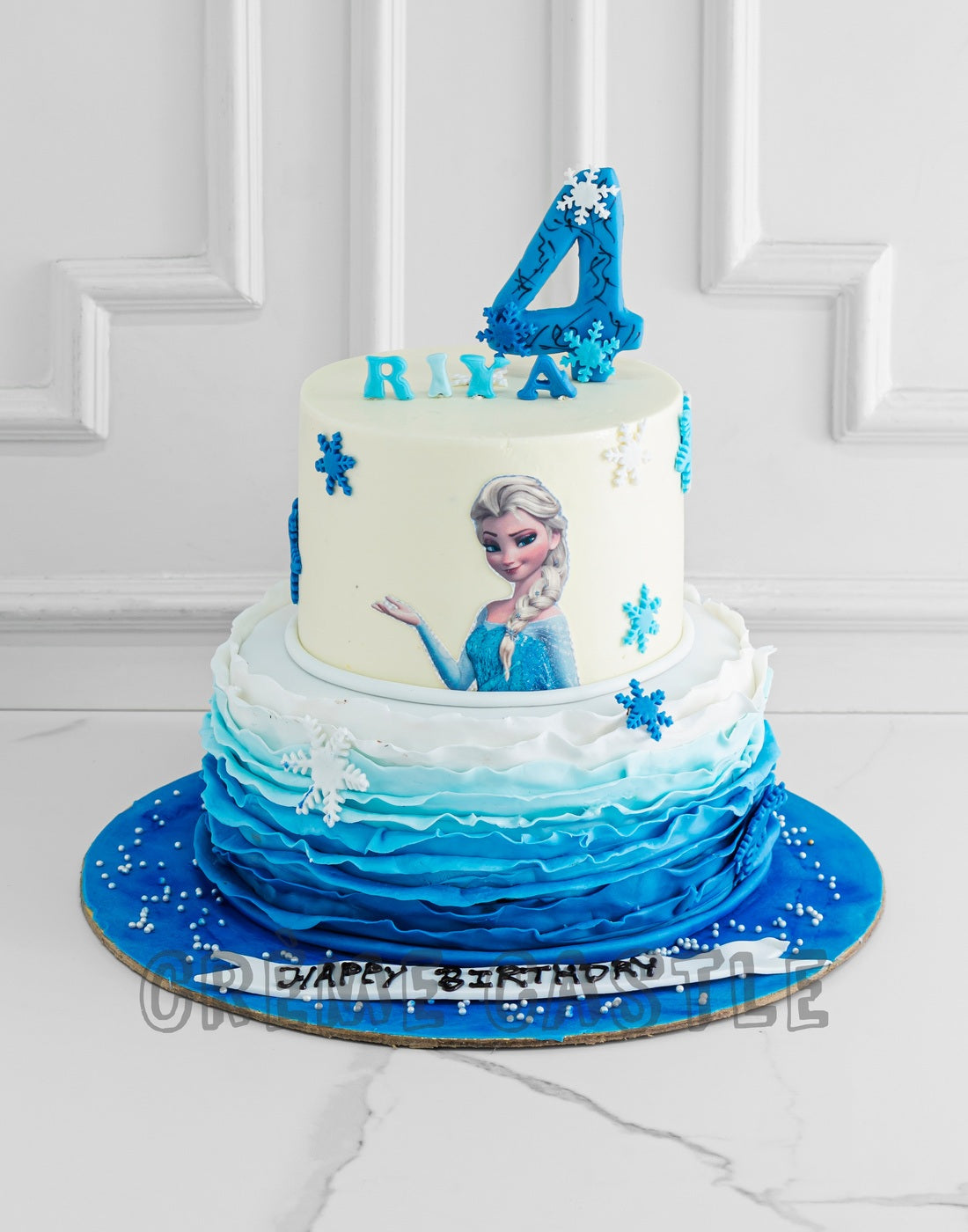 Frozen Theme Cake and Party - Motherhood Full of Dreams