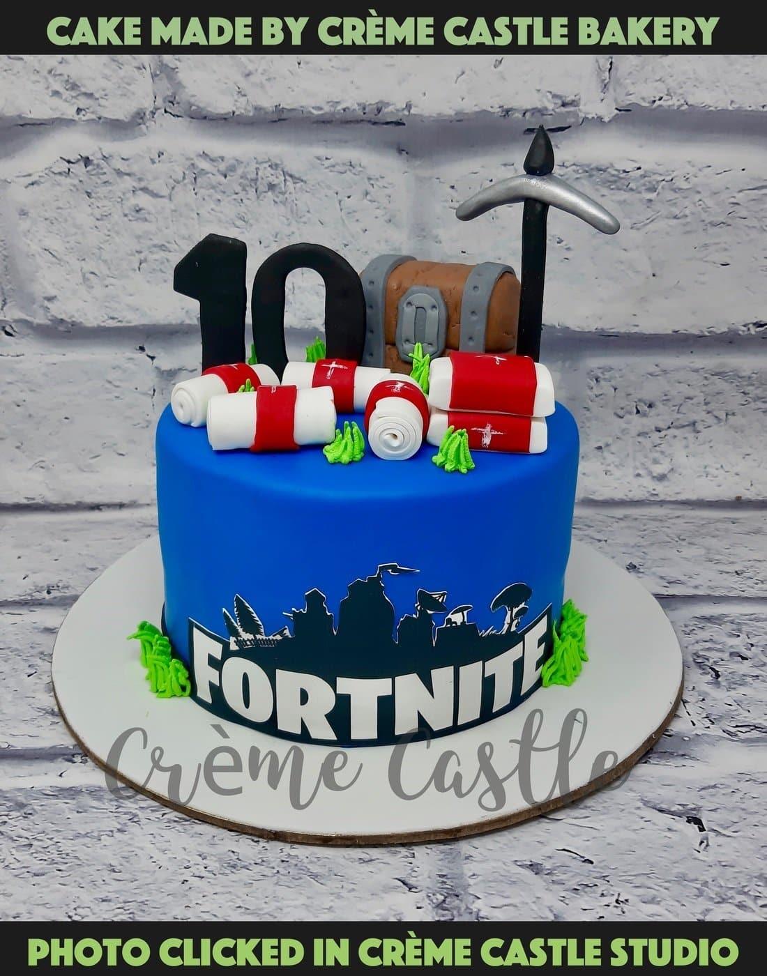 Fortnite Items Cake. Mobile Game Theme Cake. Noida & Gurgaon
