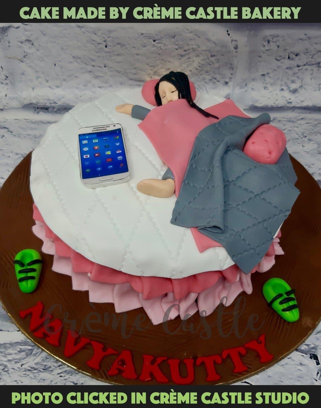 Sleepy man on Couch cake! - Decorated Cake by Iced n - CakesDecor