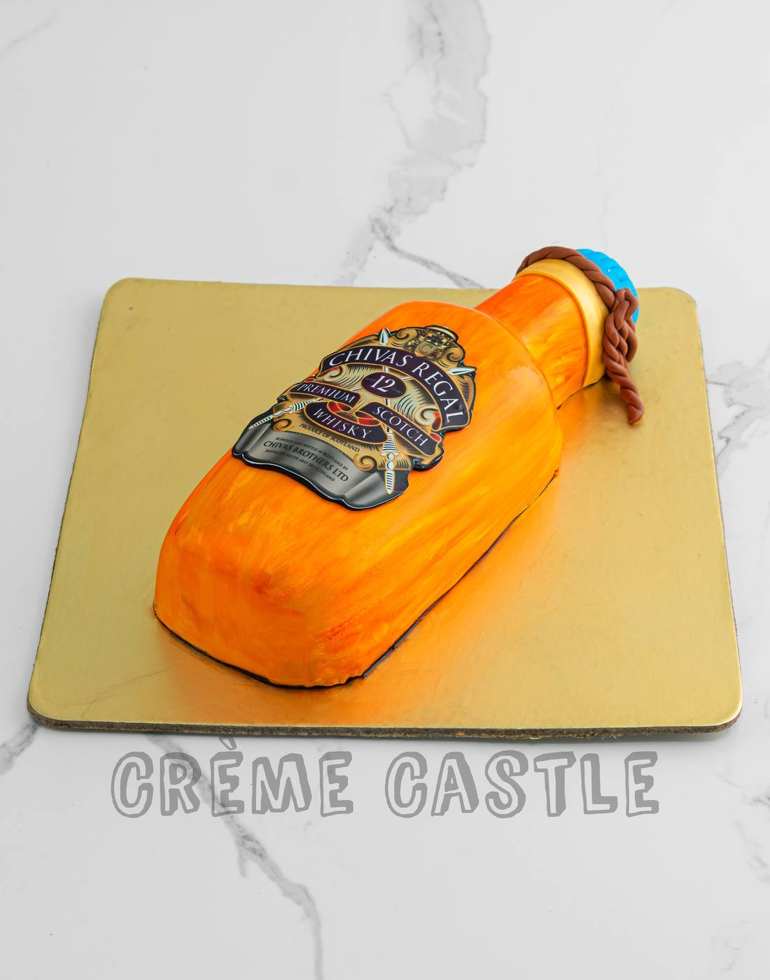 Chivas Regal Bottle Theme Cake - Creme Castle