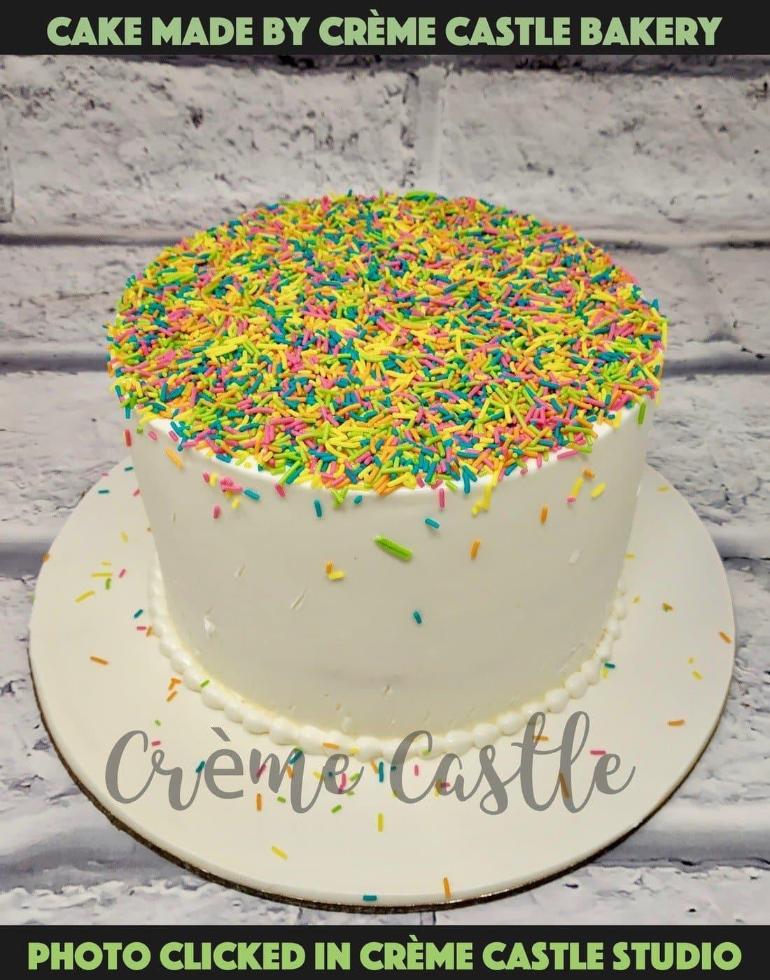Colorful Balls Cream Cake - Creme Castle