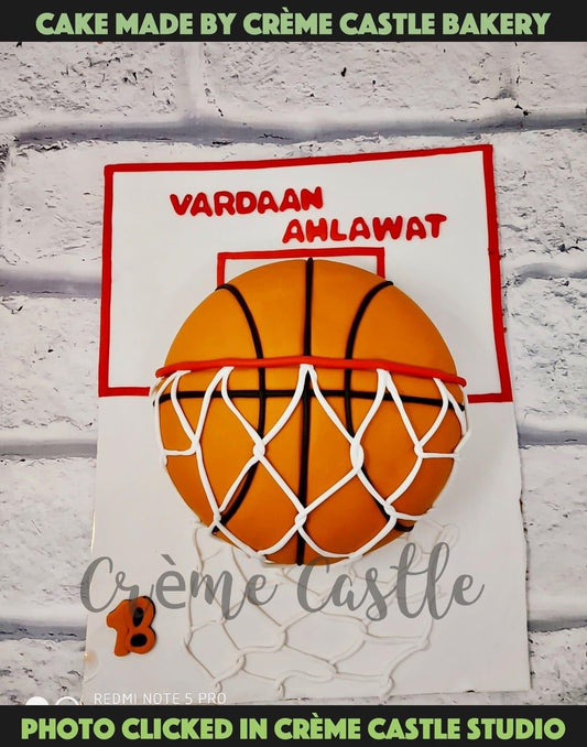 Basketball Shape Cake. Sports Theme Cake. Noida & Gurgaon