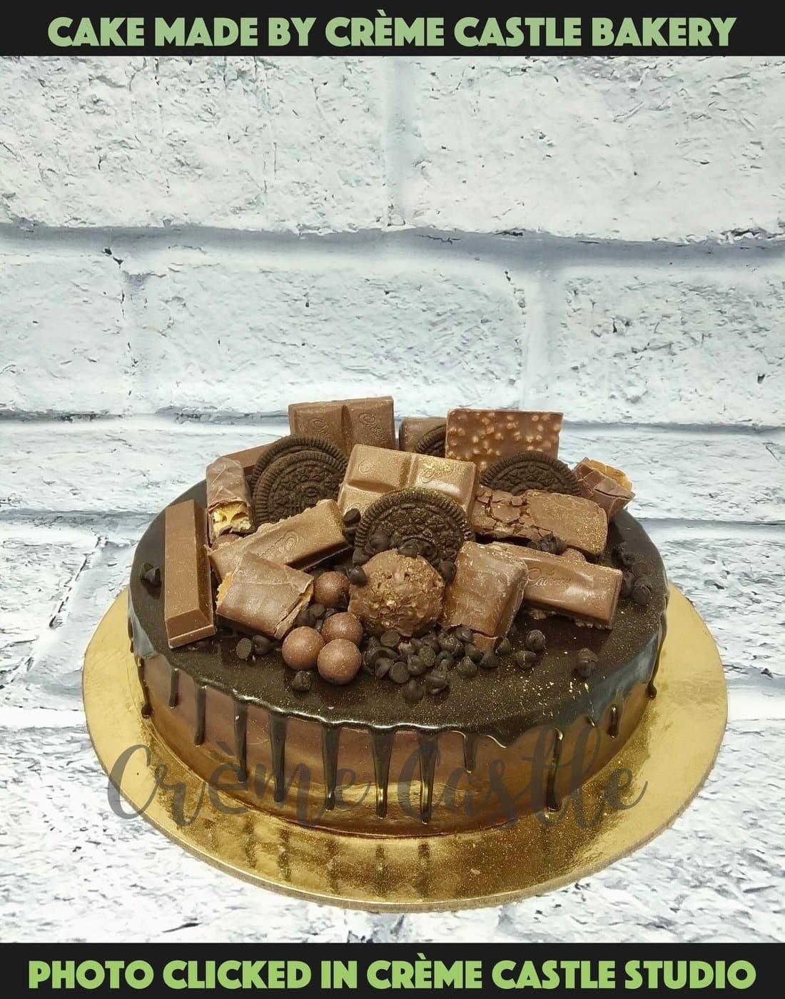 Chocolate Sin and Crackle Cake - Creme Castle