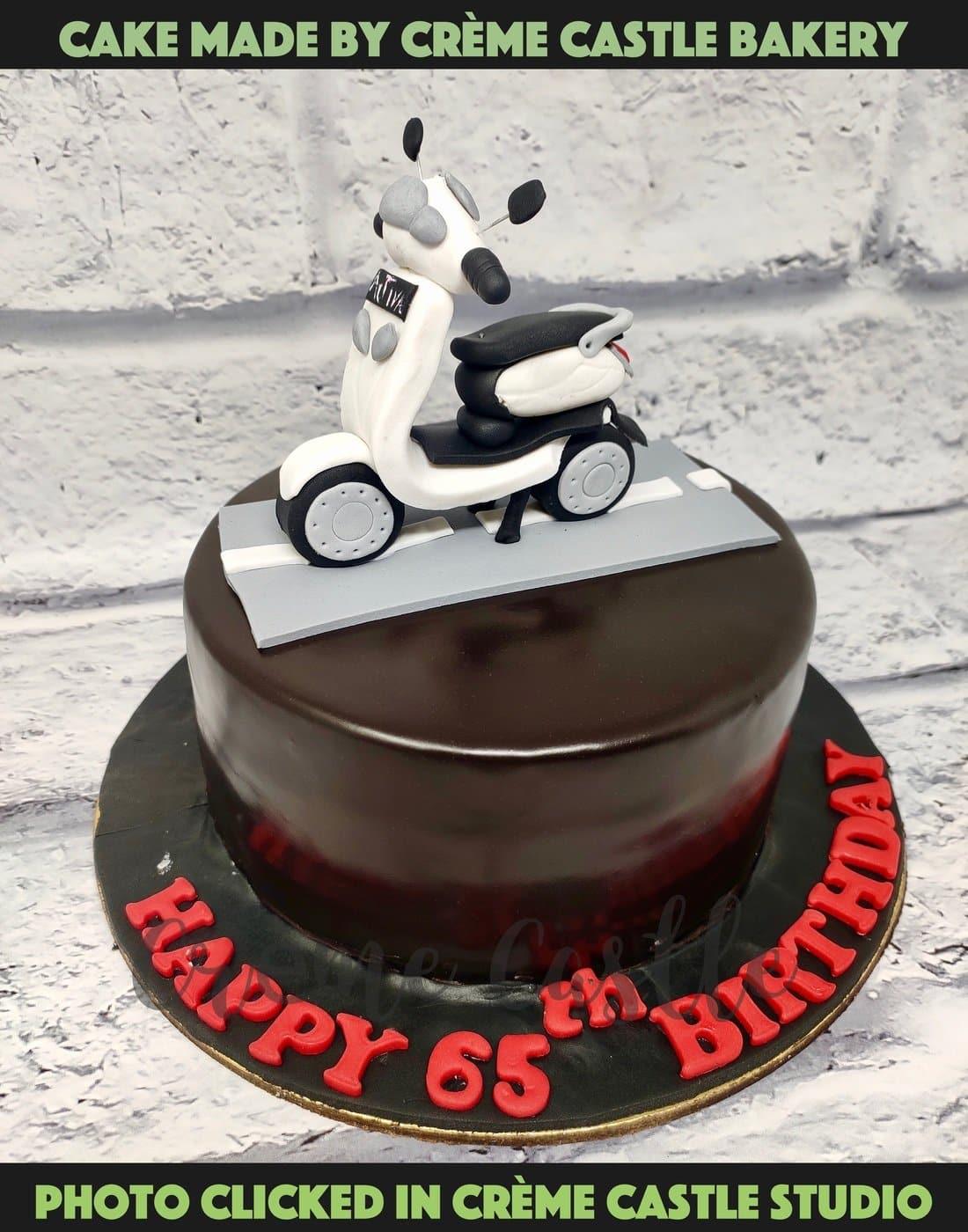 Scooter cake kaise banate hain Scooter cake design Vespa scooter cake  Electric scooter cake Scooter - YouTube