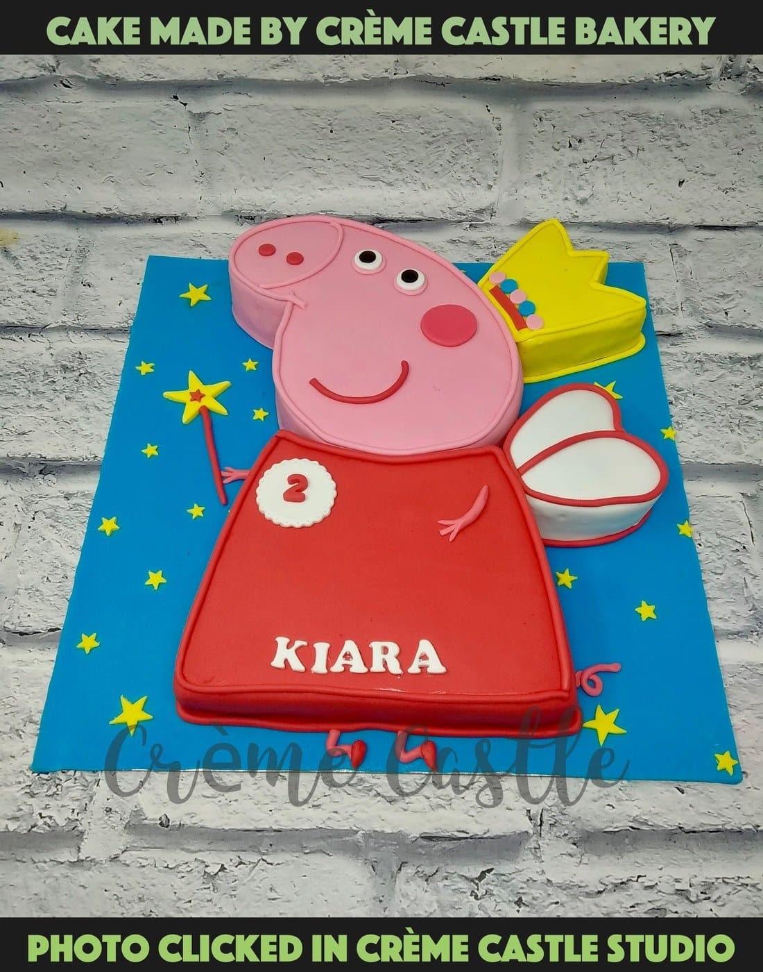 Peppa Pig Shape Cake - Creme Castle