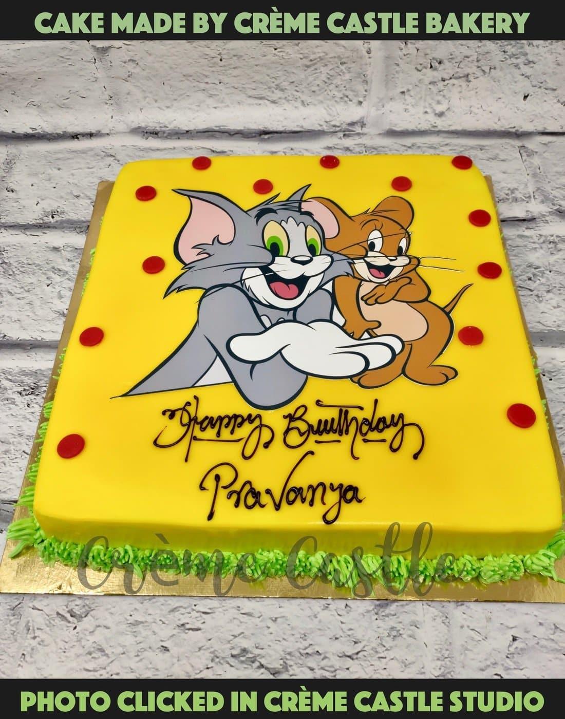 Tom & Jerry Photo Cake - Creme Castle