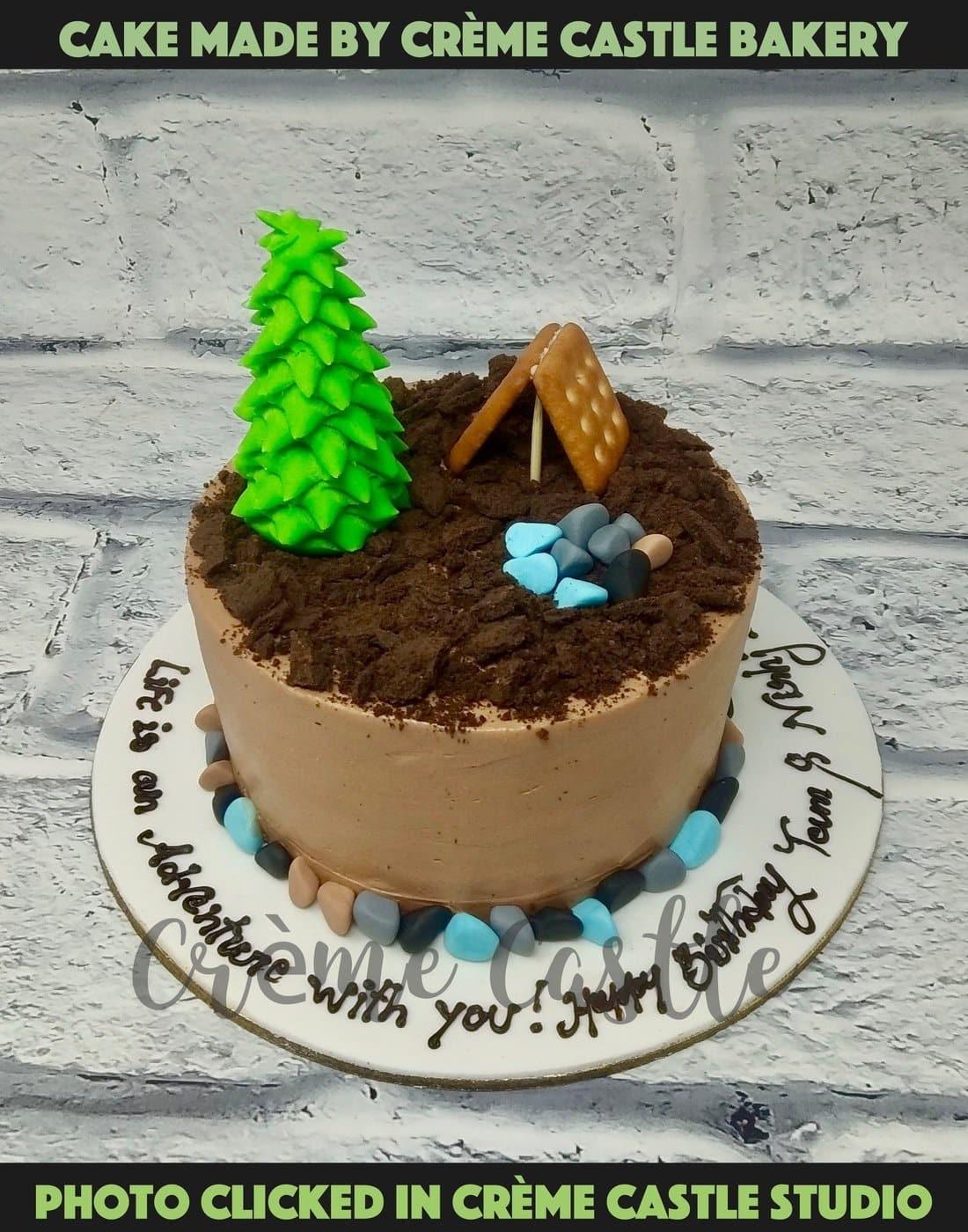 Lumberjack Cake Topper First Birthday Adventure Black and White Woodla -  Design My Party Studio