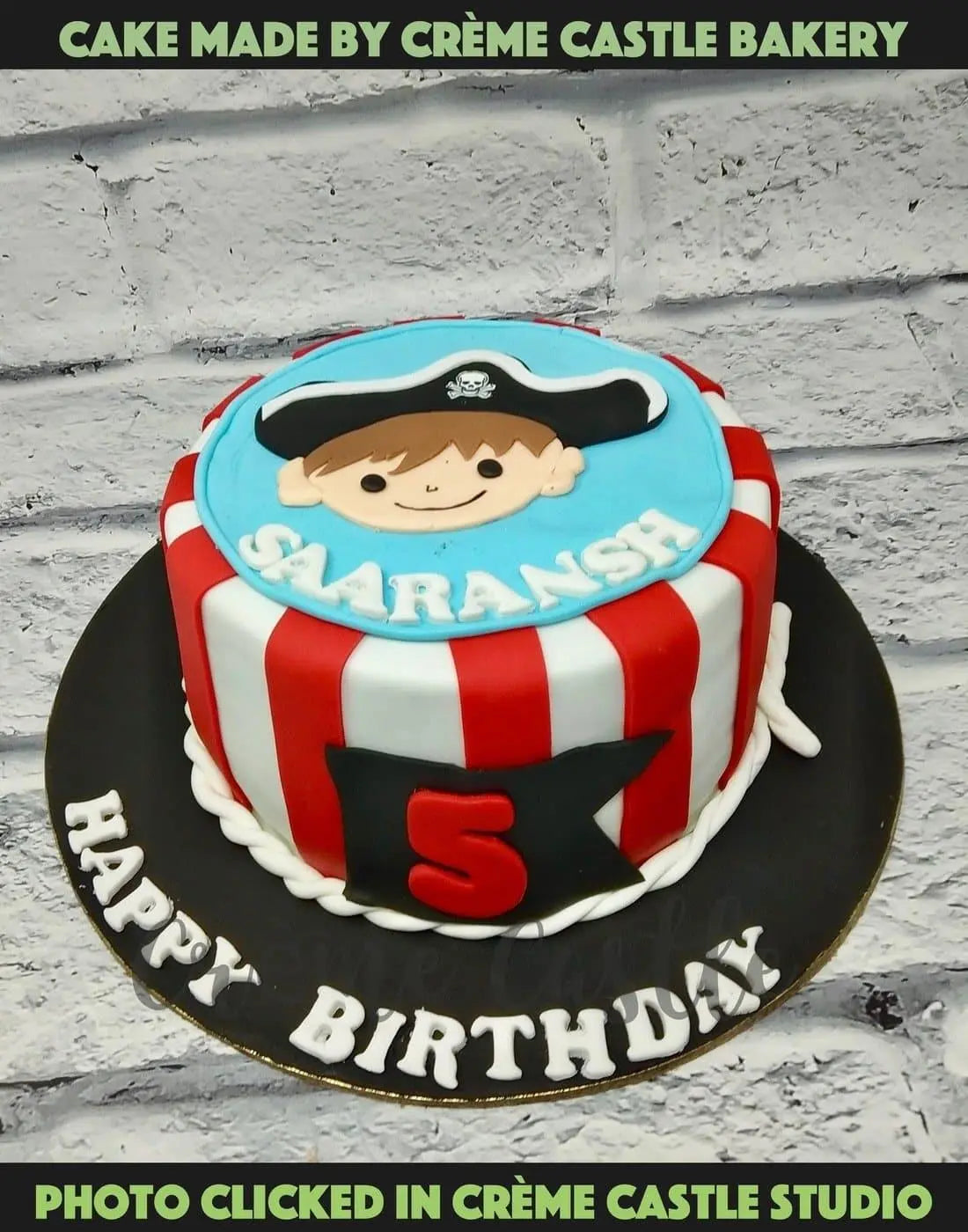 Baby Pirate Cake - Creme Castle