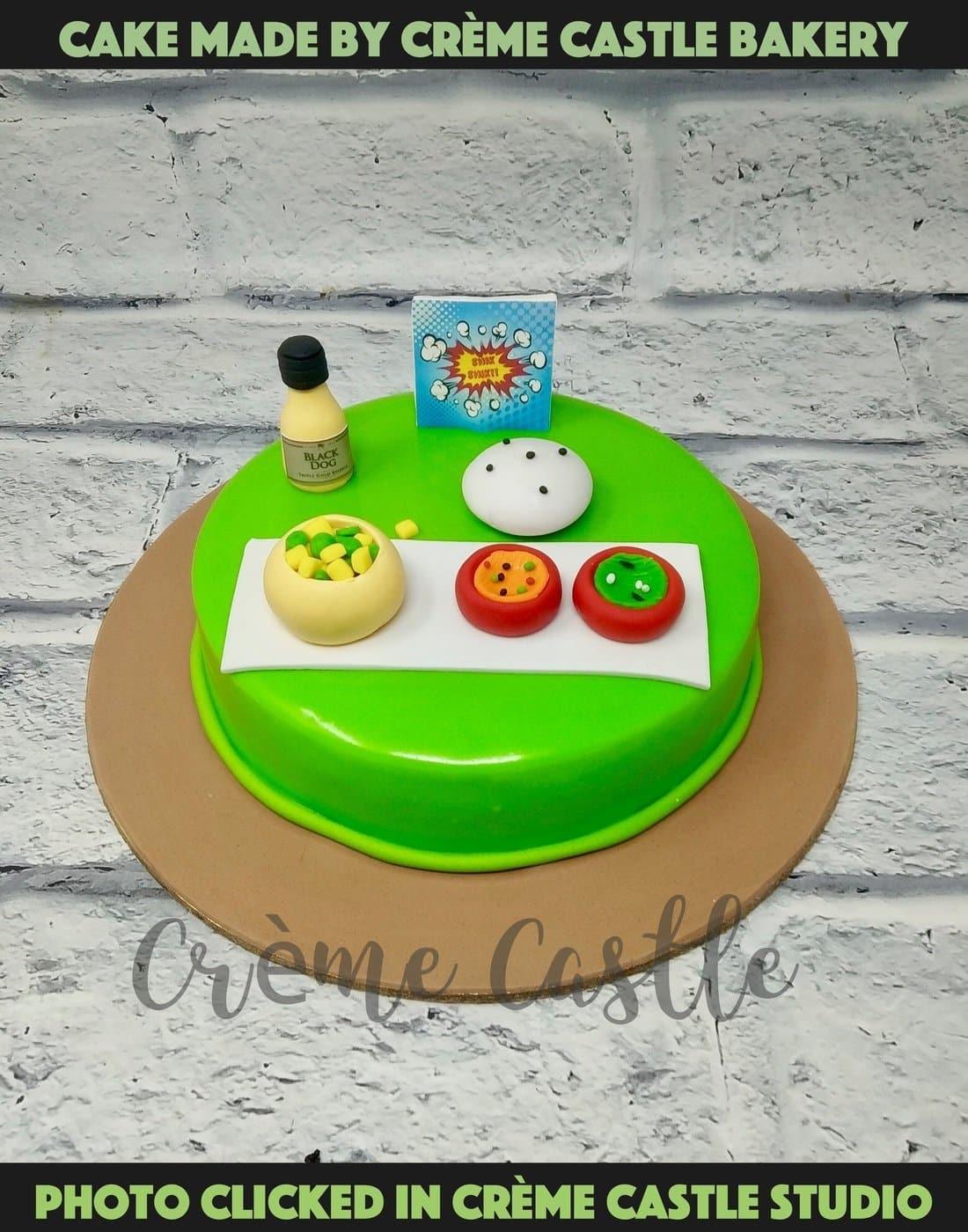 Enzo - Emerald Green Cake • Fantasy Cakes • Creme Maison Bakery Singapore