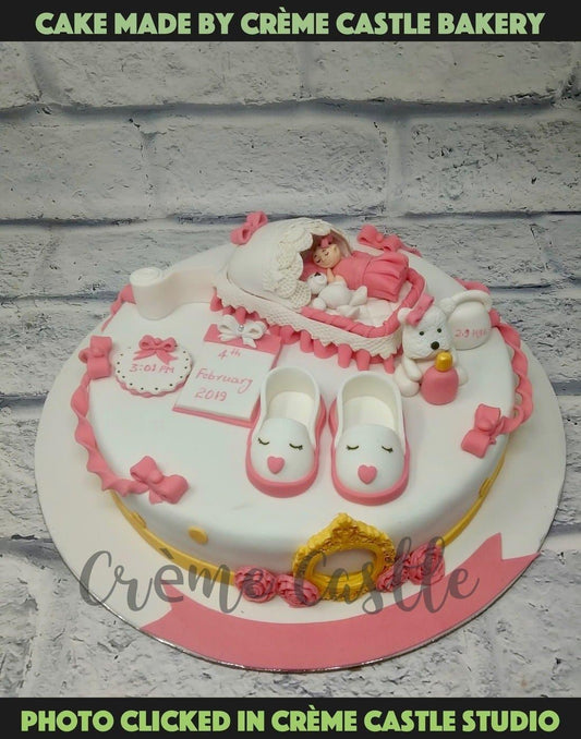 Baby Girl Toddler pink Cake - Creme Castle