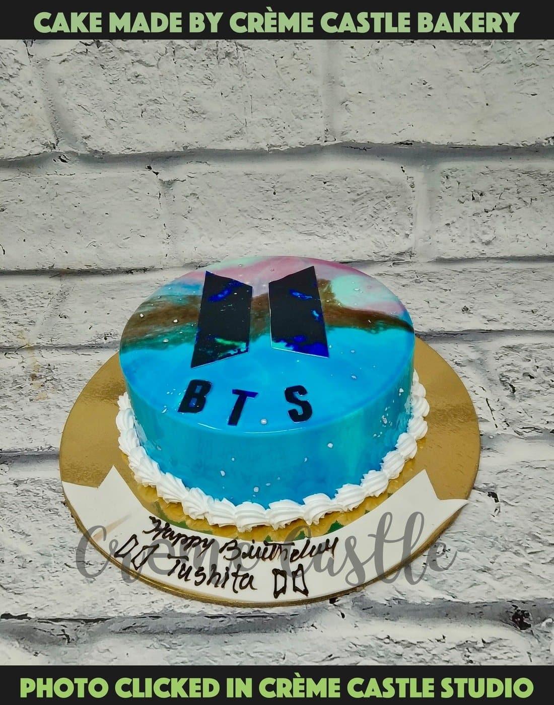 BTS Cake | Bts cake, Simple birthday cake, Cake designs for girl