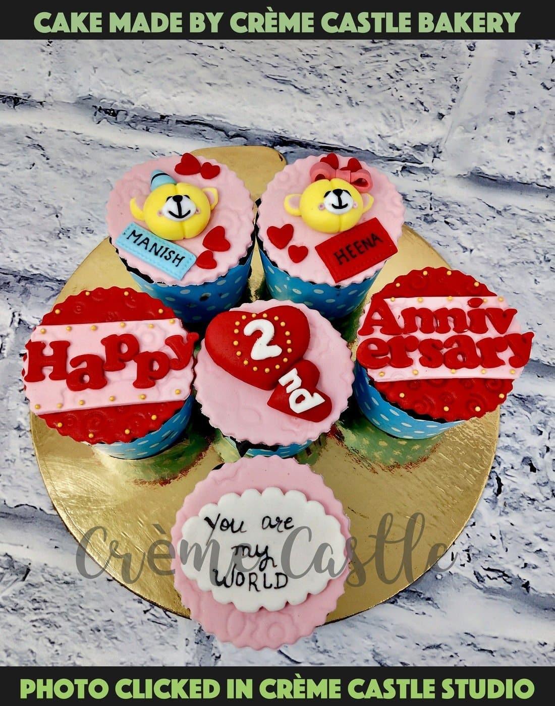 Anniversary Cupid Cupcakes - Creme Castle