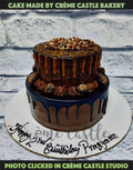Chocolate and Caramel Tier Cake