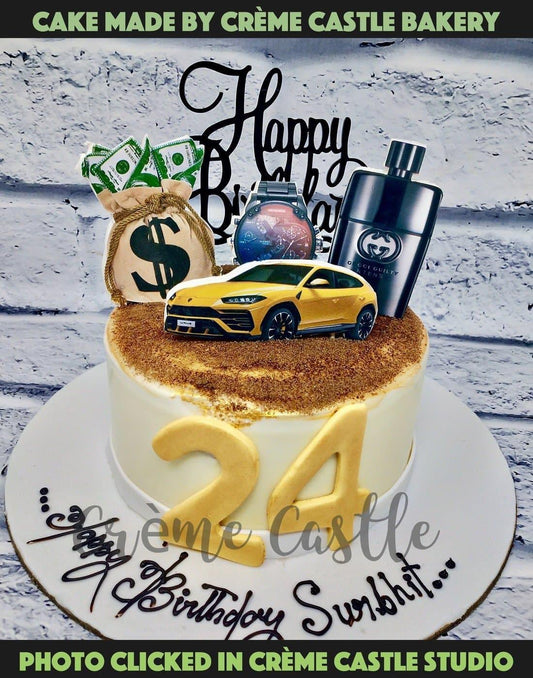 Luxury Theme Car Cake - Creme Castle