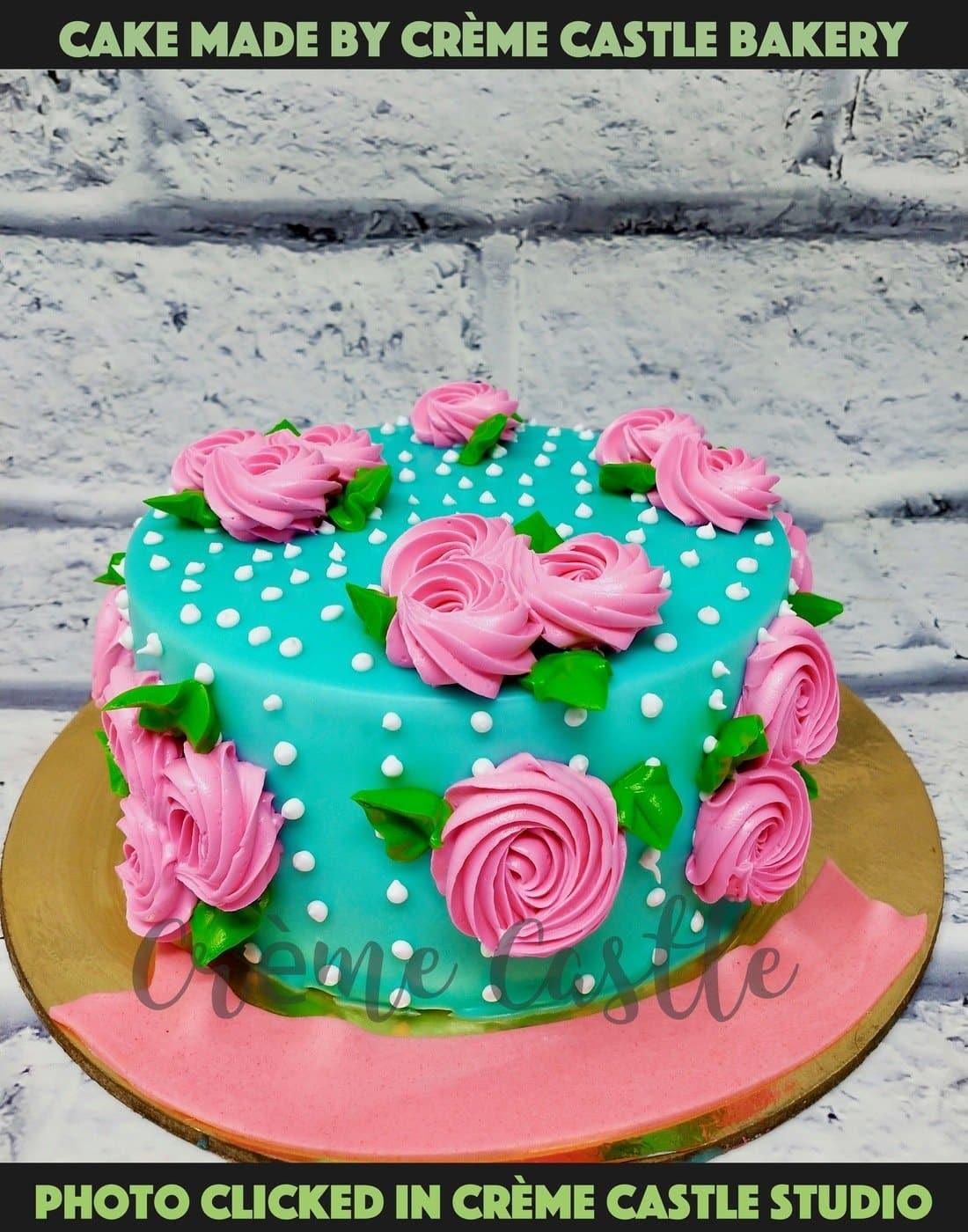 Pastel Floral Cake . Customized Cake Bakery Near Me. Noida & Gurgaon