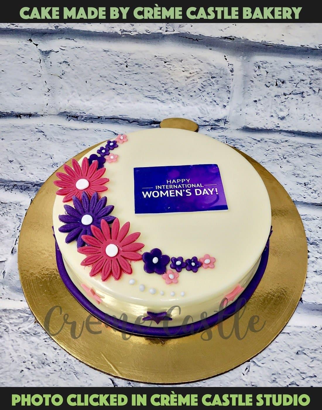 Happy Womens Day Floral Icing Cake Half kg : Gift/Send Occasions Gifts  Online JVS1276717 |IGP.com