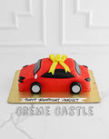 Red Car shaped Cake