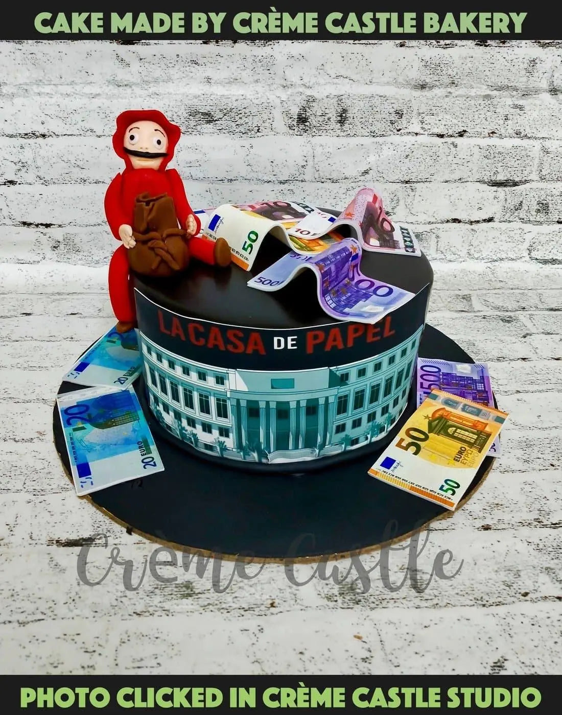 Money Heist Theme Cake. TV Series theme cake. Noida & Gurgaon