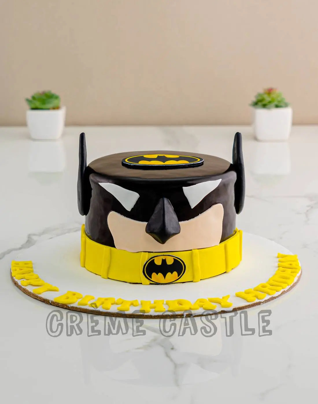 Batman Face Cake | Creme Castle