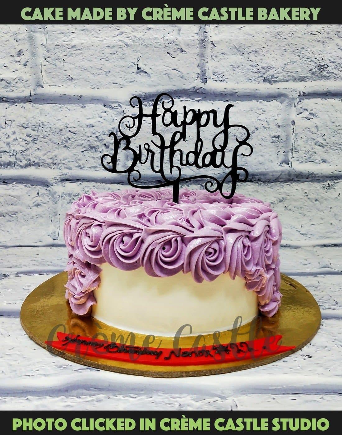 Purple Cream Cake. Customized Cake Bakery Near Me. Noida & Gurgaon