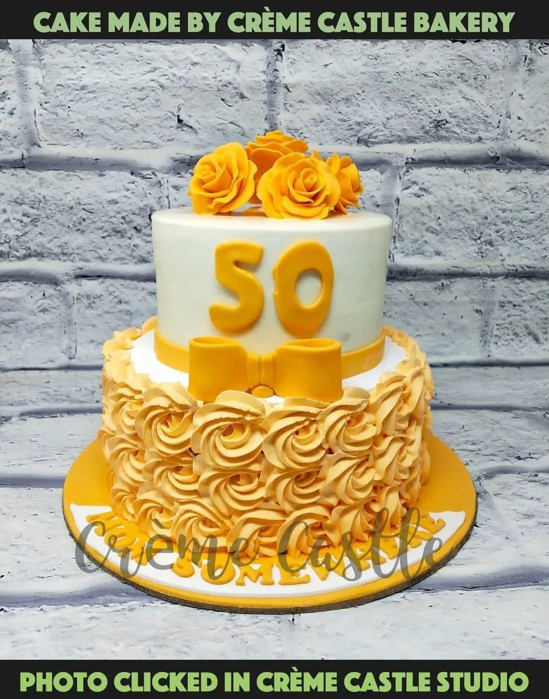 Orange rose Butter Cream Cake - Creme Castle