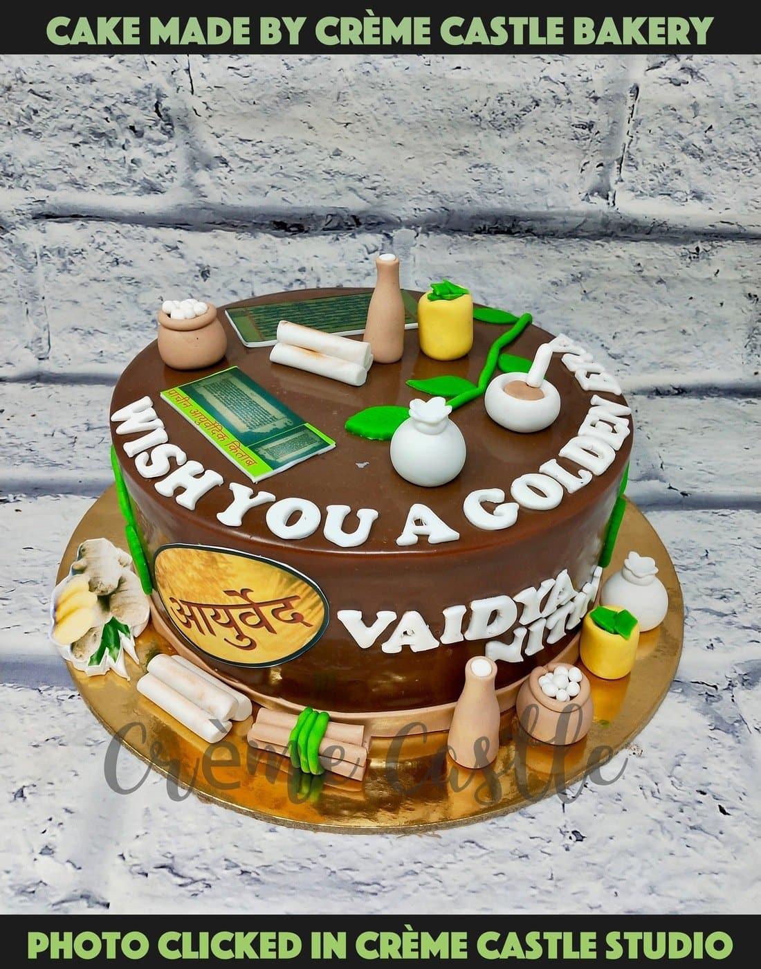 Ayurveda Theme Cake - Creme Castle