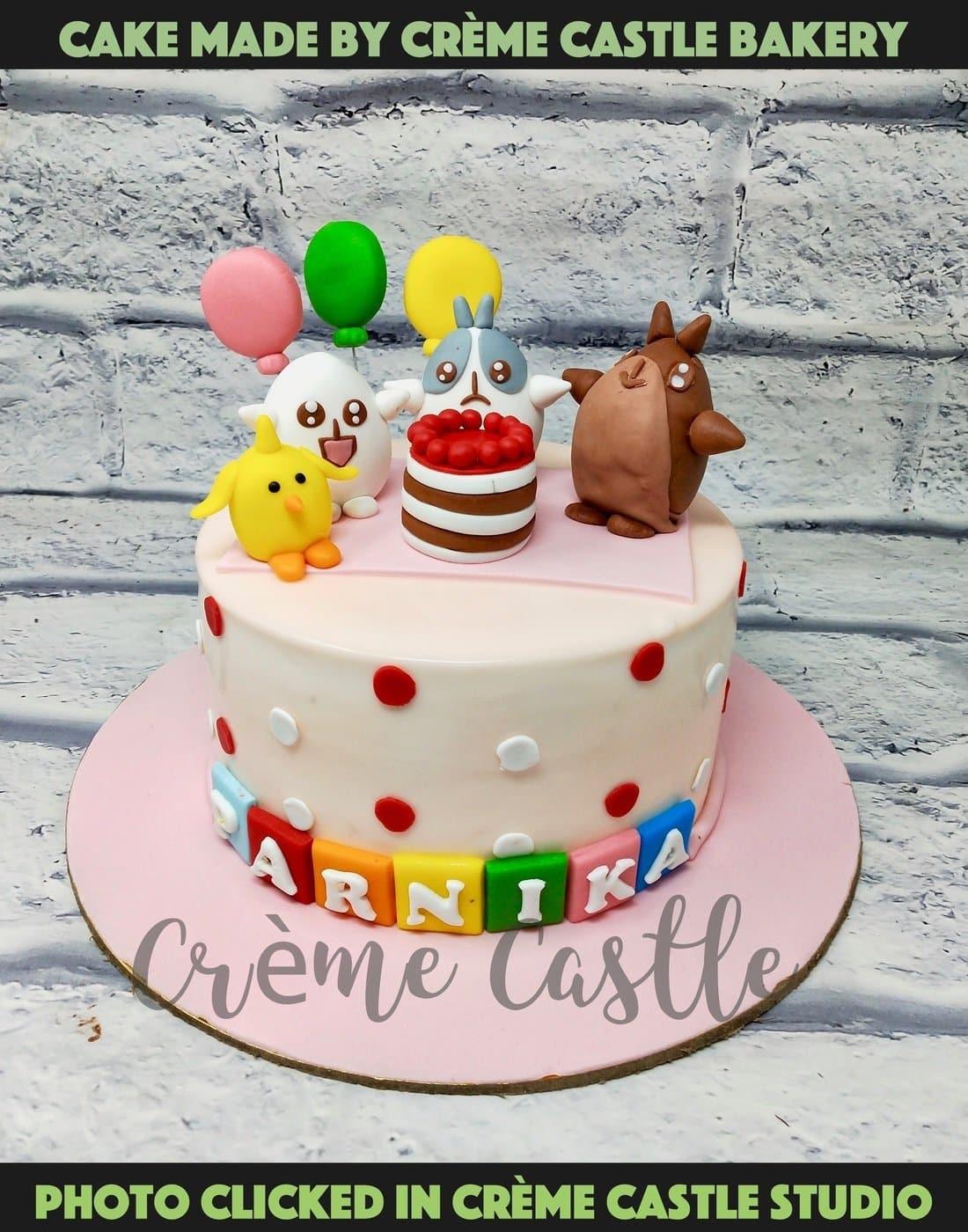 Cartoon Characters Cake - Creme Castle