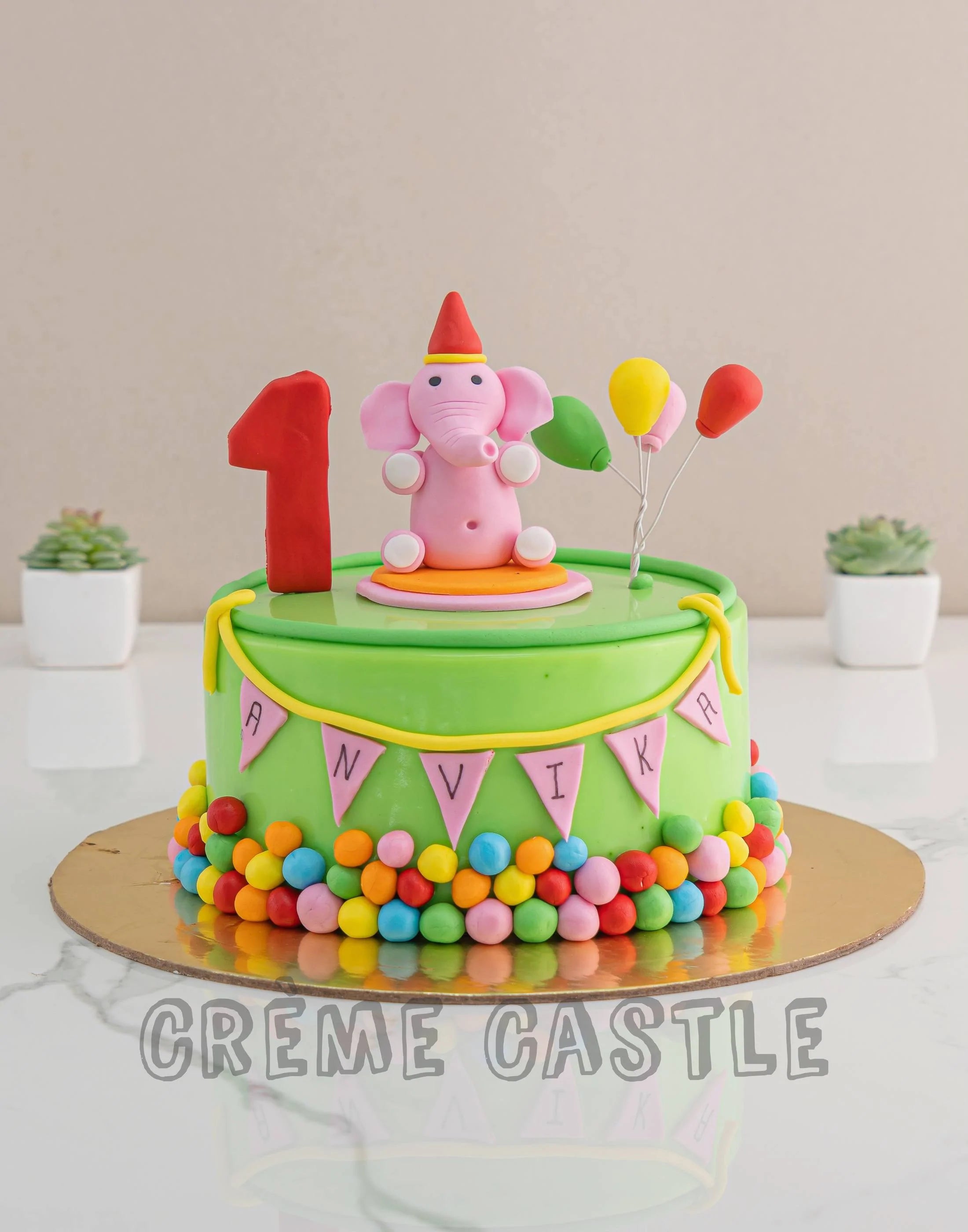 Blue Elephant Baby Shower Cake-Baby Shower cake-Birthday cake ideas