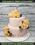 Orange Rose Tier Cake
