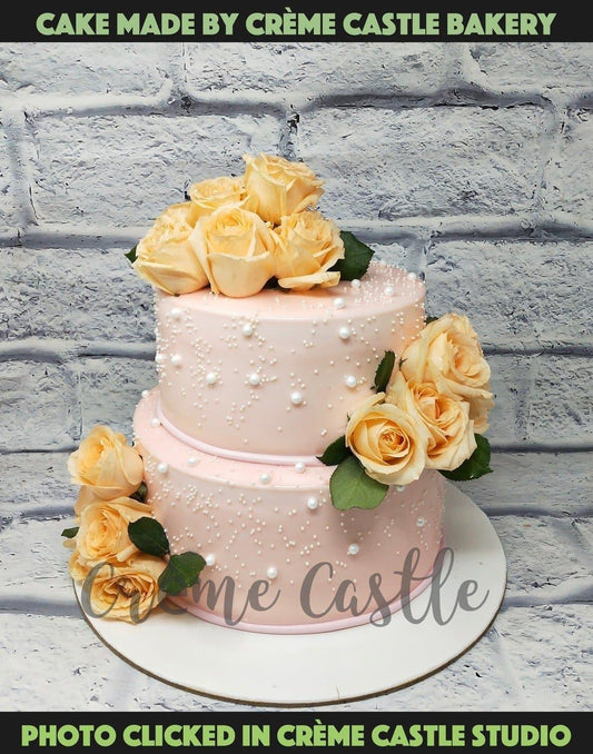 Rose Tier Cake | Creme Castle