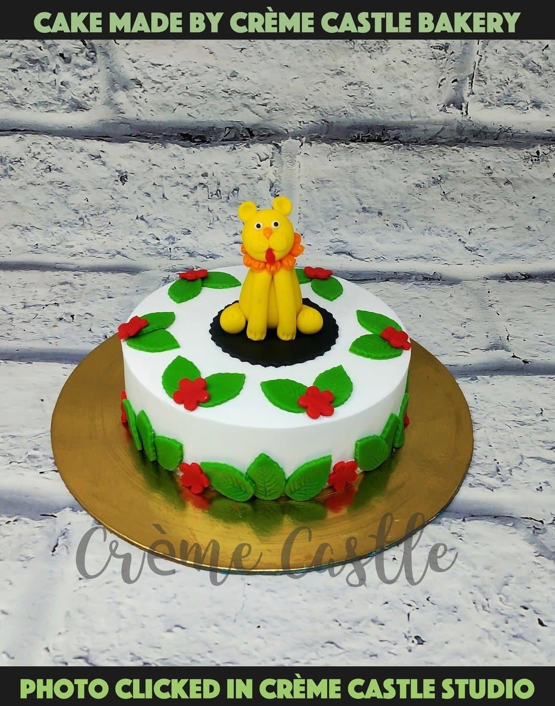 Jungle Theme 1st Birthday Cake