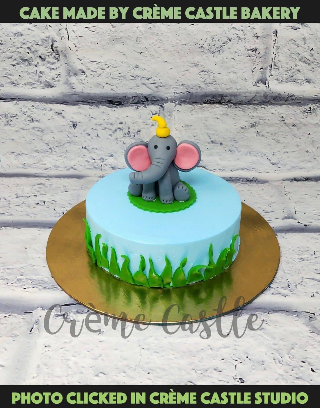 50 Elephant Cake Design (Cake Idea) - March 2020 | Elephant cakes, Elephant  baby shower cake, Simple baby shower cake