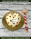 Valentine Heart Pinata Smash Cake