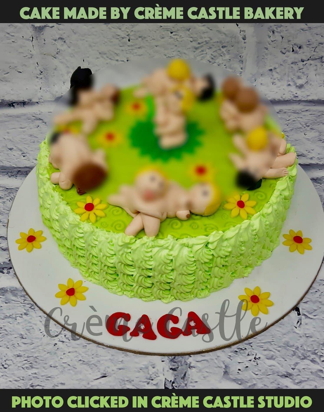 Bachelorette Adult Pose Cake - Creme Castle