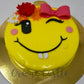 Emoticon and Bow cake - Creme Castle
