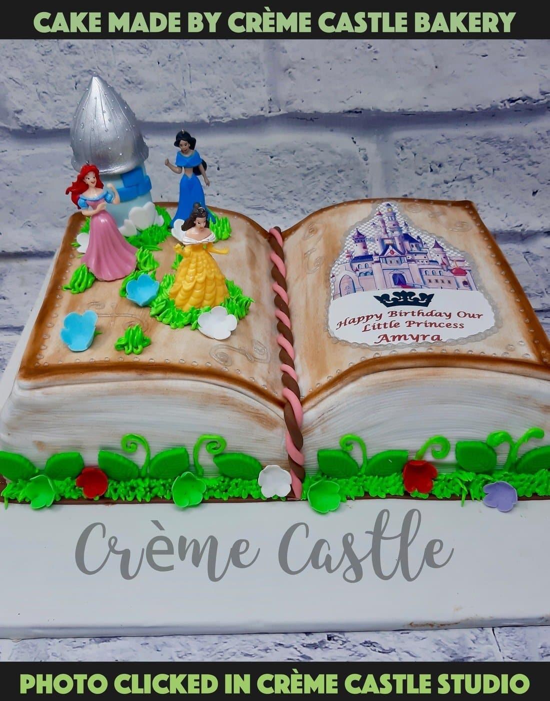 Book Shape Castle Cake - Creme Castle