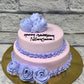 Purple 2 Tier Cake. Customized Cake Bakery Near Me. Noida & Gurgaon
