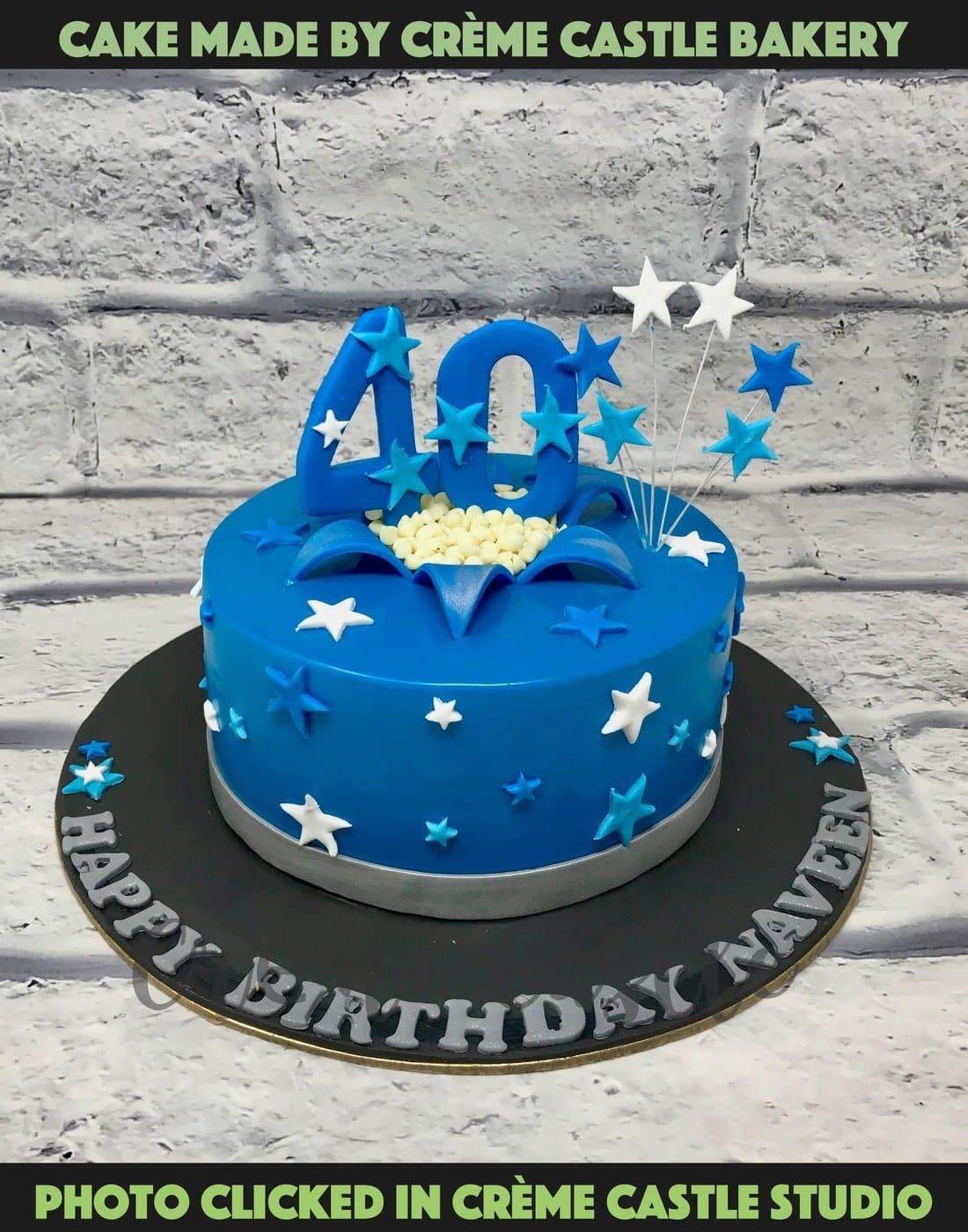 40th Birthday Cake | Creme Castle