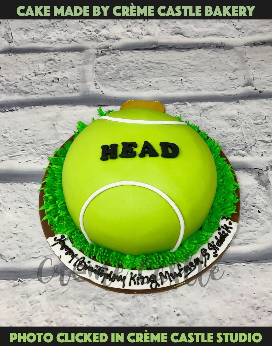 tennis ball celebration cake – BONES Dog Bakery