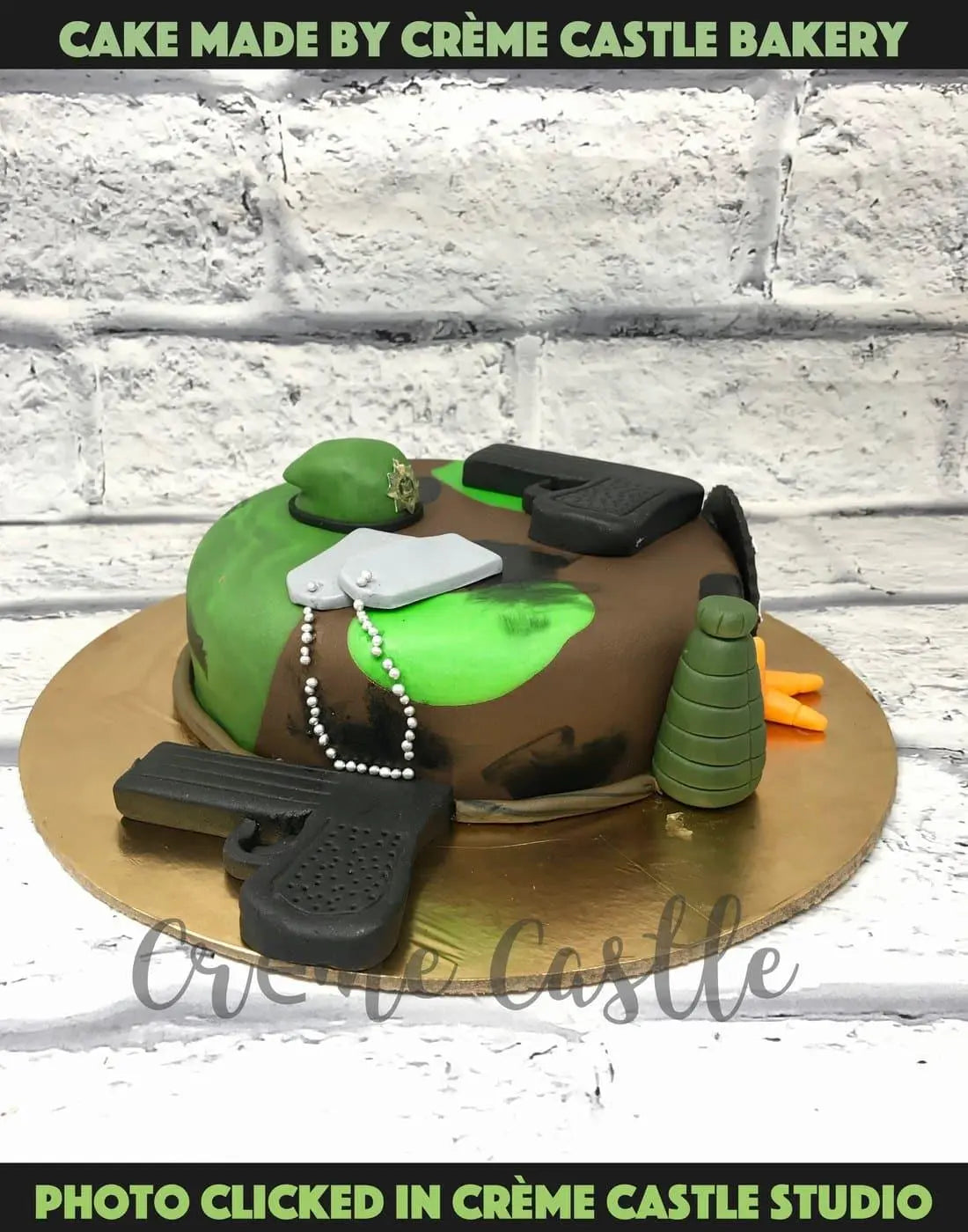 Army Dogtag Cake - Creme Castle