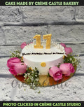 Pink Real Rose Cake