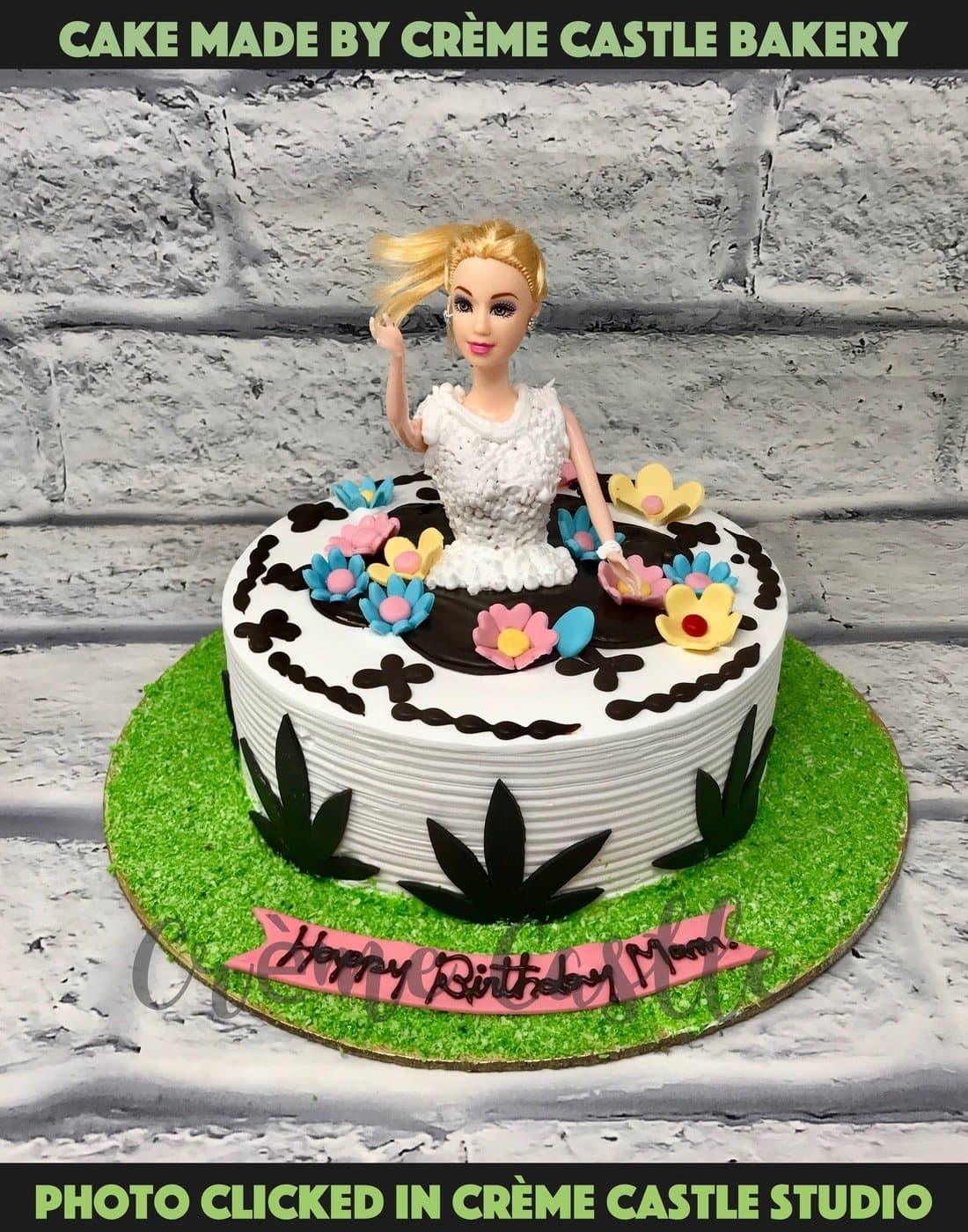 Cake Designs of Girls. Barbie Top Cake. Noida & Gurgaon