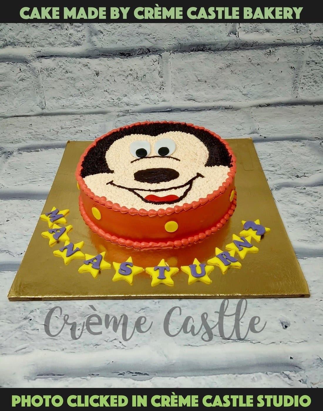 Mickey Face Cake - Creme Castle