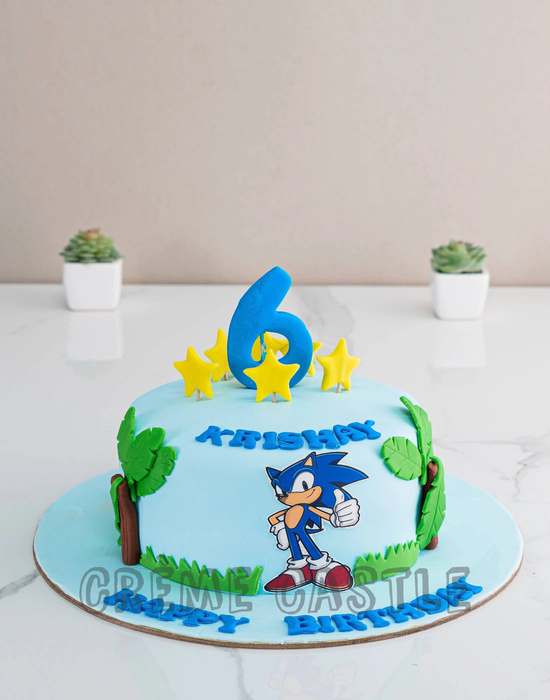 Super Sonic theme cake. Sonic Hedgedog Cake. Delivery in Noida and Gurgaon