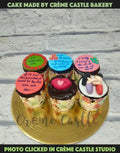 Valentine Couple and Messages Cake