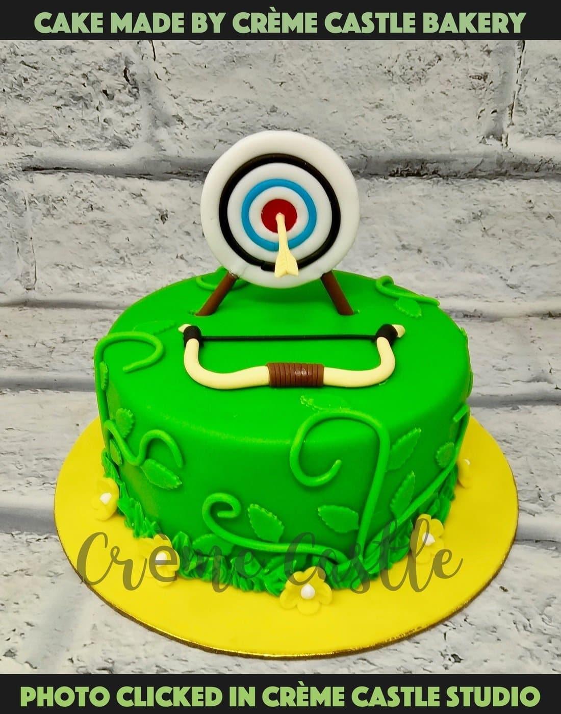 Archery Theme Cake - Creme Castle
