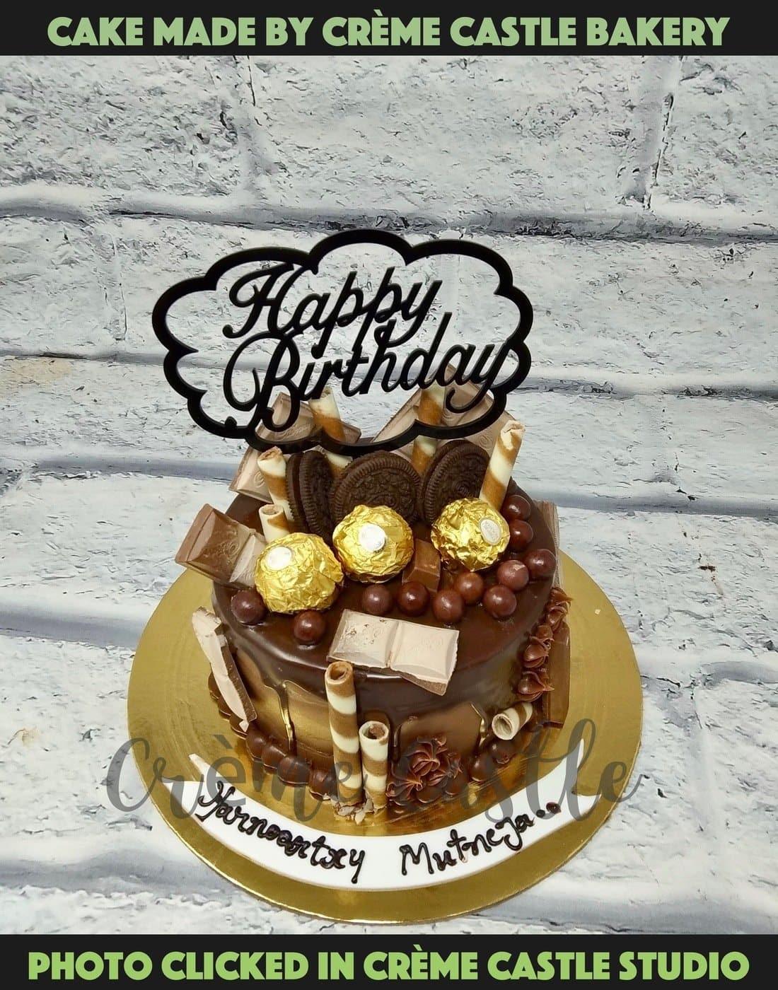 Chocolate Ferrero Rocher Cake - Creme Castle